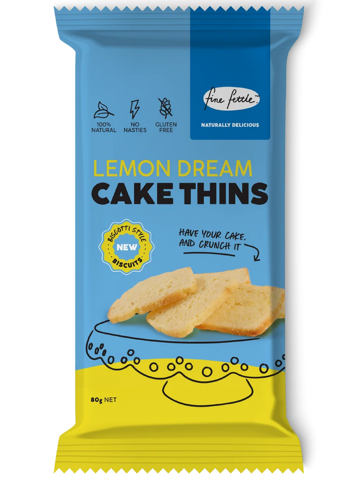 Fine Fettle Cake Thins Lemon Dream 80g