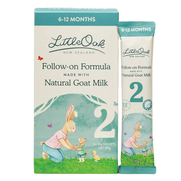 Littleoak Natural Goat Milk Follow-on Formula Stage 2 Sachets 6 X 30g