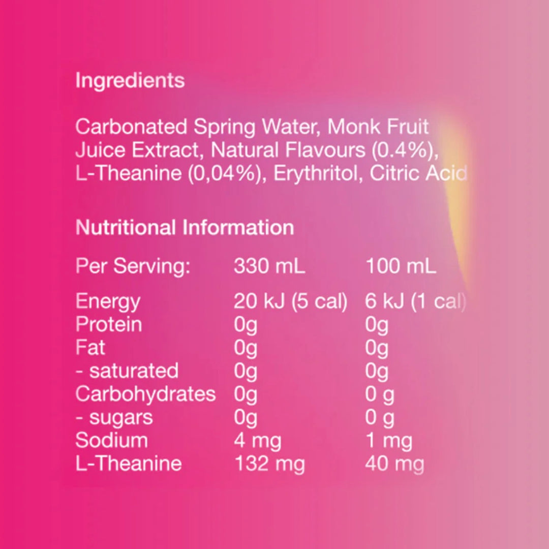 Mellows Functional Sparkling Water Raspberry Lemon 330ml
