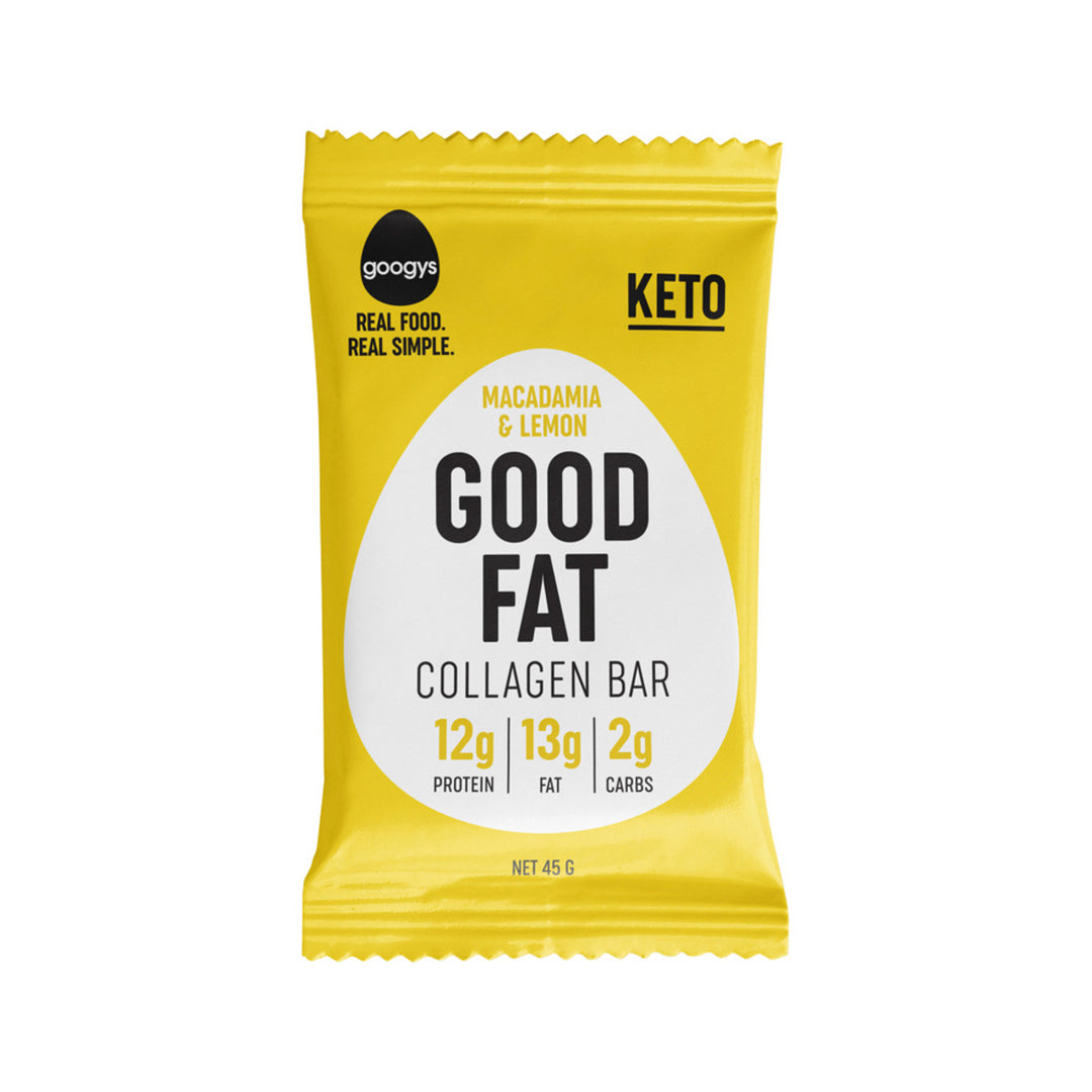 Googys Good Fat Bar Macadamia And Lemon 45g