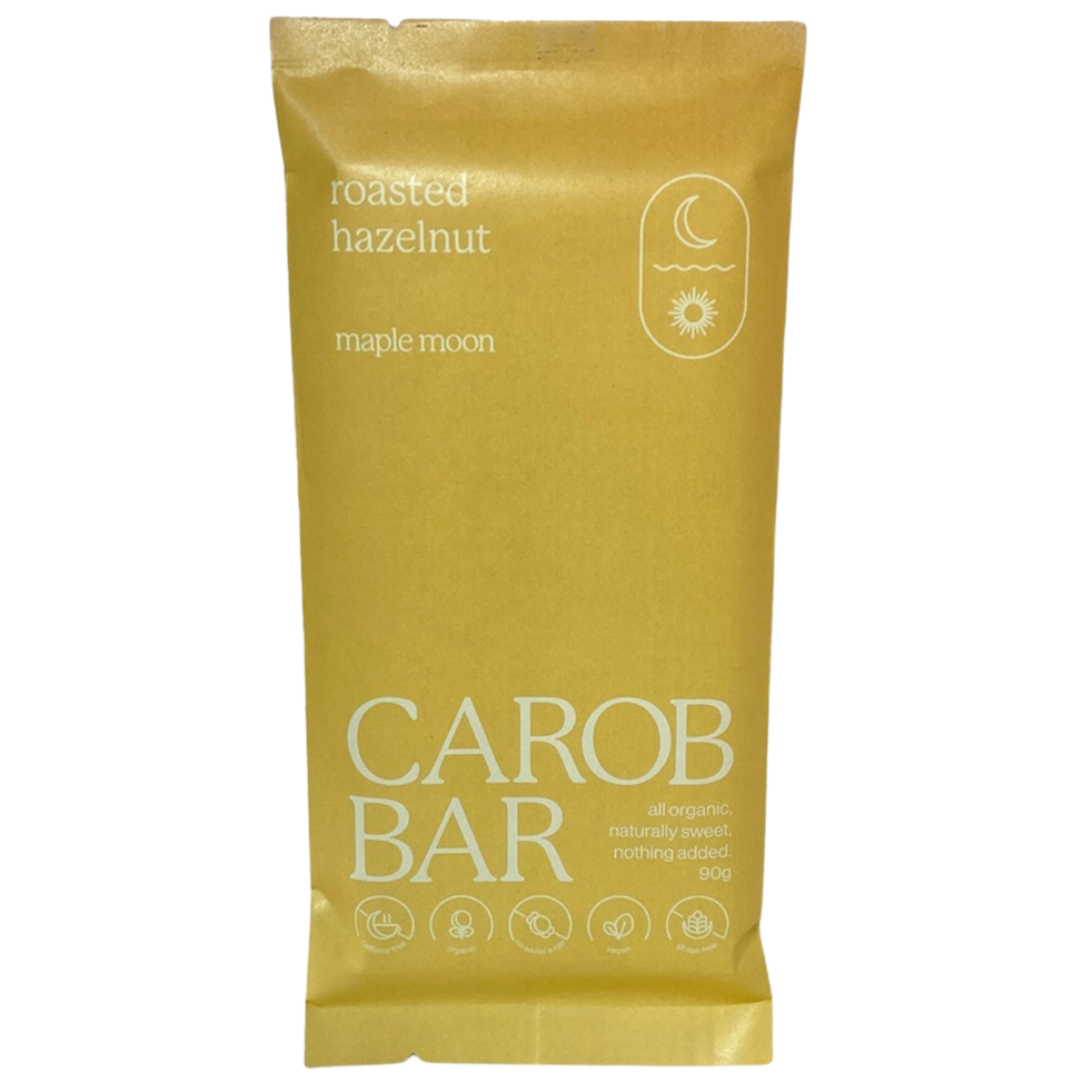 Maple Moon Carob Roasted Hazelnut Bar 90g