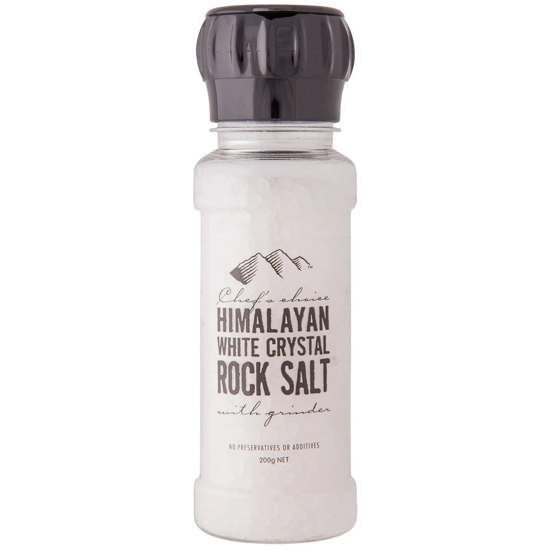 Chef's Choice Himalayan White Rock Salt With Grinder 200g
