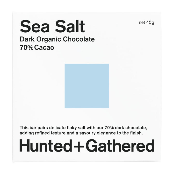Hunted + Gathered Sea Salt Organic Chocolate 45g