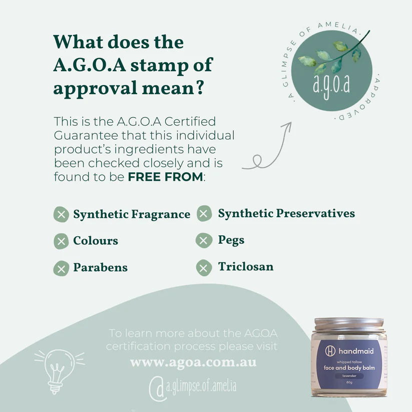 Handmaid Whipped Tallow Face Body Balm Lavender 80g