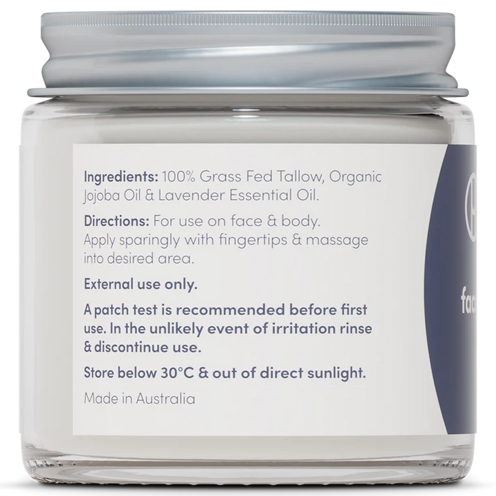 Handmaid Whipped Tallow Face Body Balm Lavender 80g