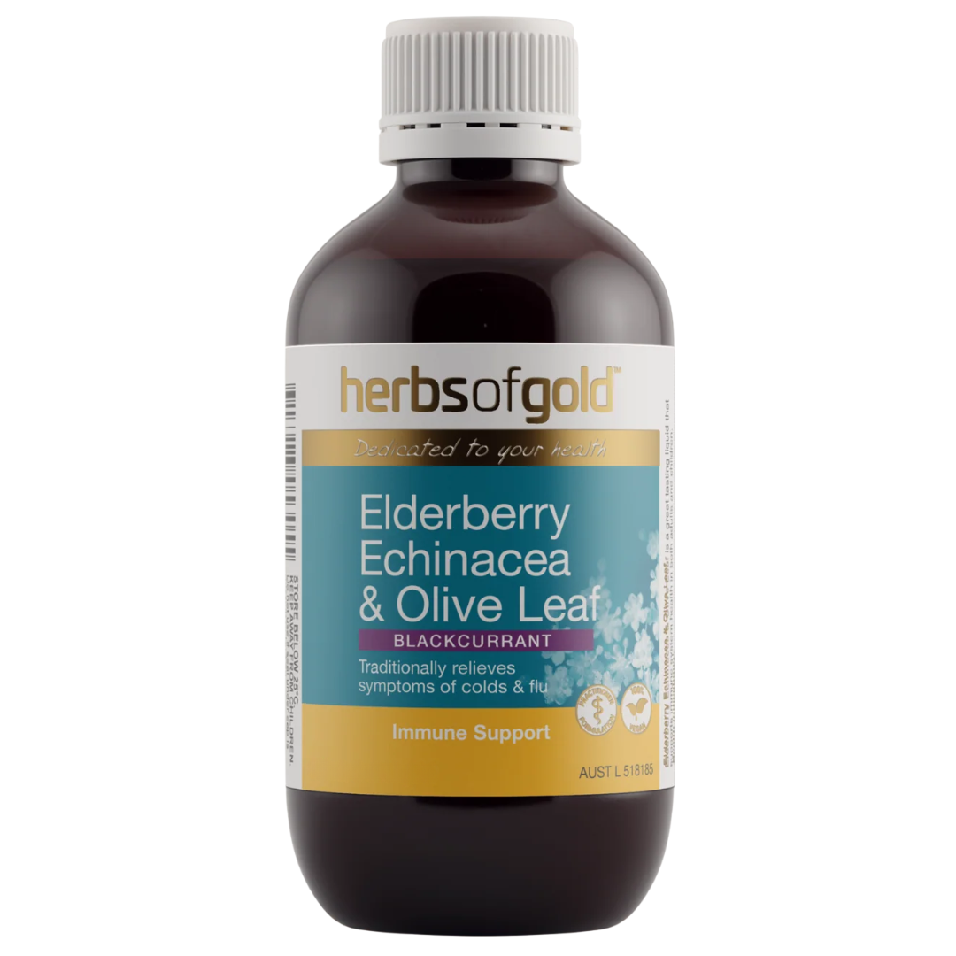 Herbs Of Gold Elderberry Echinacea & Olive Leaf