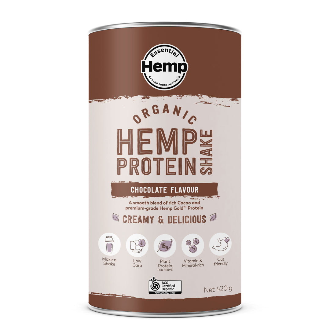 Hemp Foods Australia Organic Hemp Protein Shake Chocolate 420g