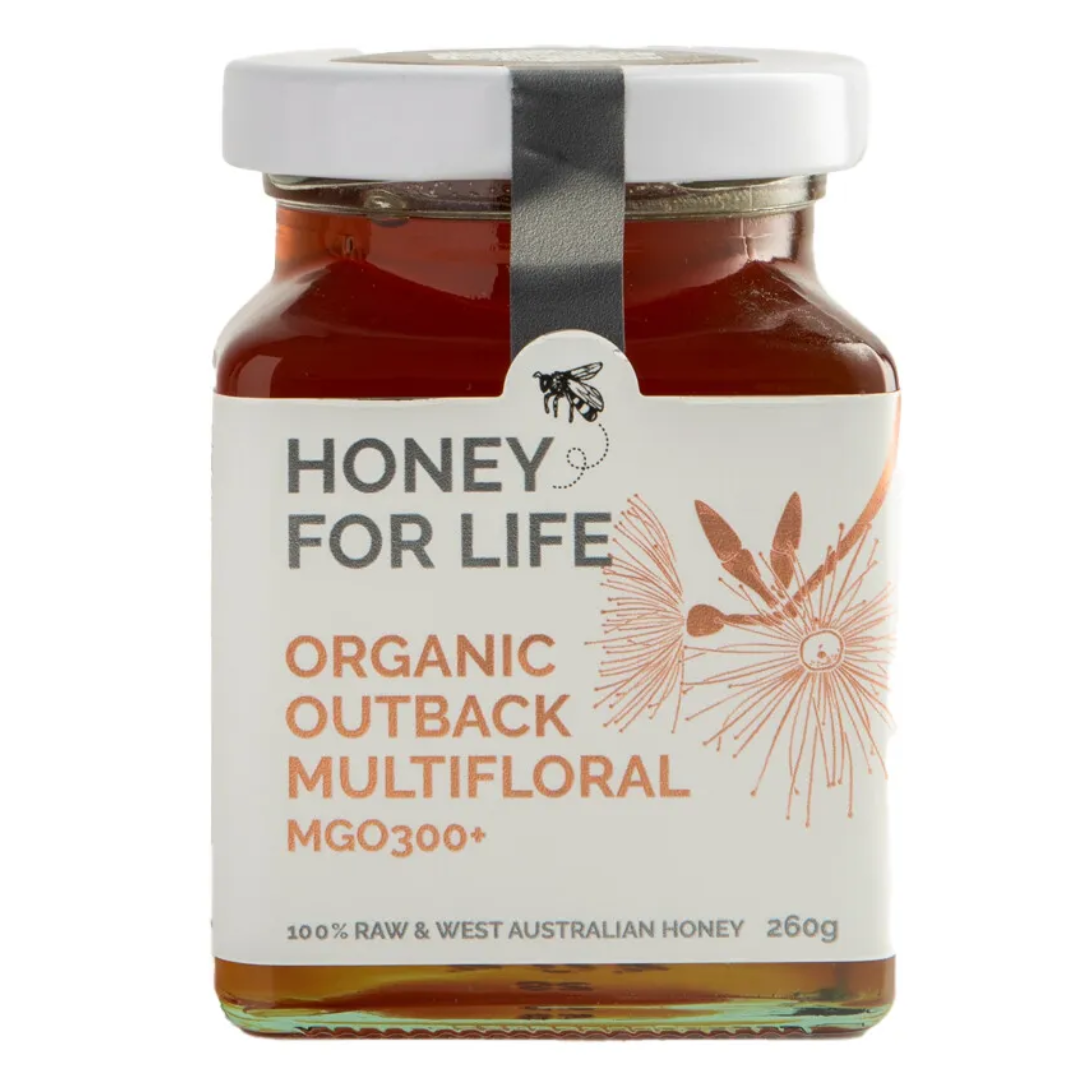 Honey For Life Outback Organic Multifloral Mgo300+ 260g