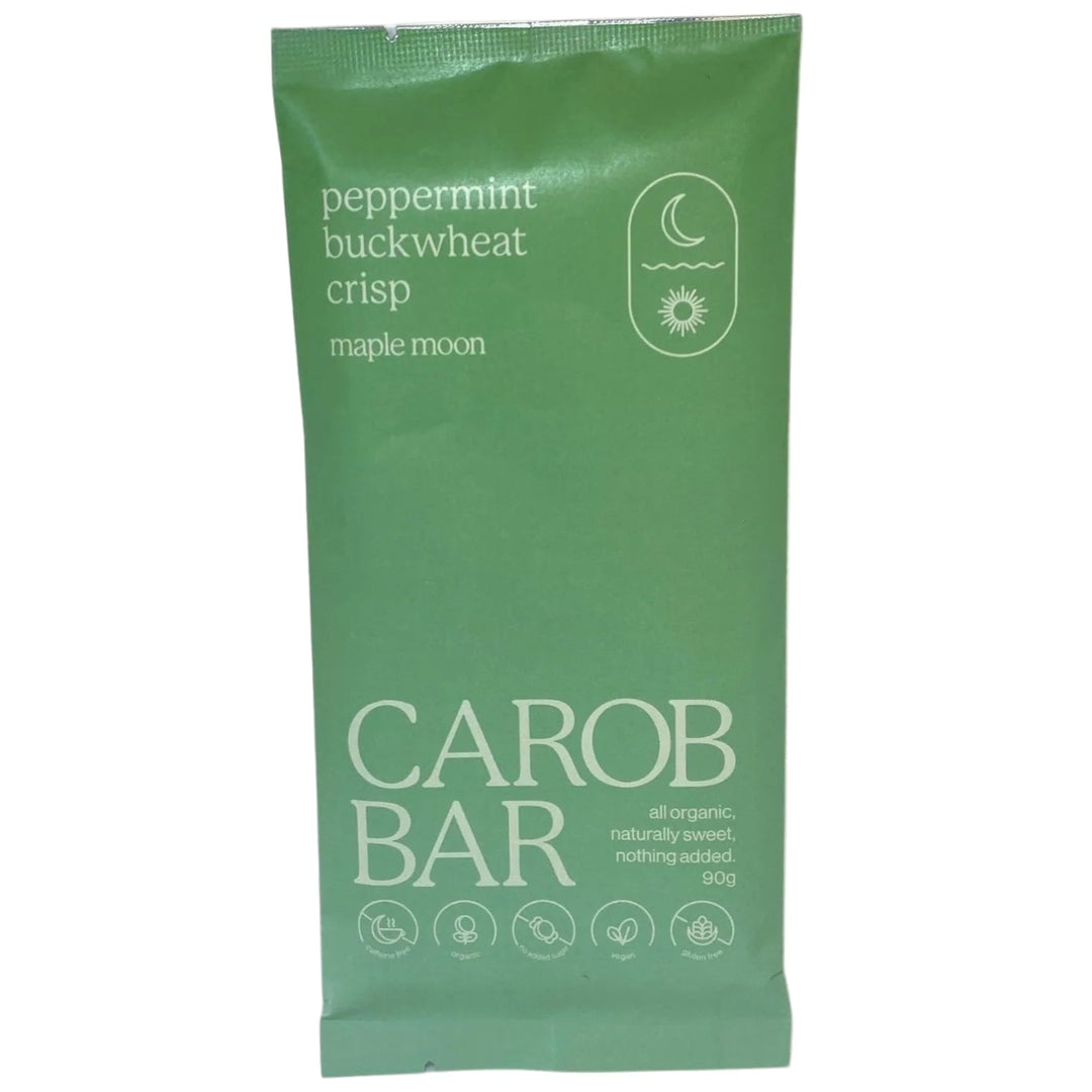 Maple Moon Peppermint Buckwheat Crisp Carob Bar 90g
