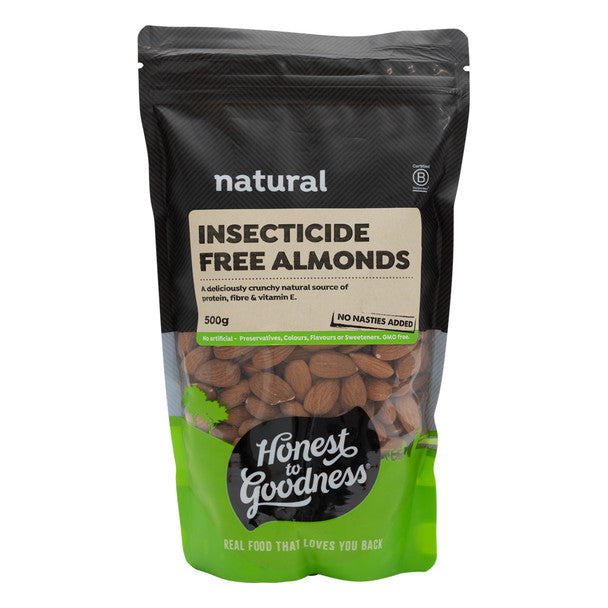 Honest To Goodness Insecticide Free Almonds 500g