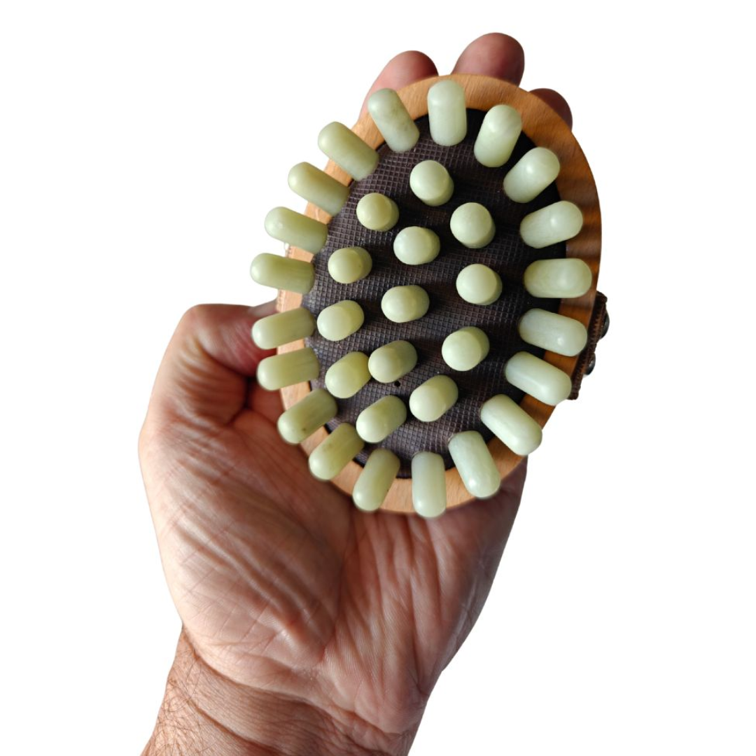 Grasses For Life Jade & Beechwood Lymphatic Brush