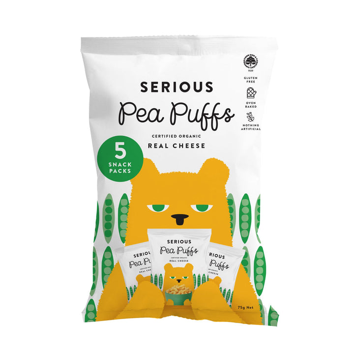 Serious Pea Puffs Multipack Real Cheese 75g