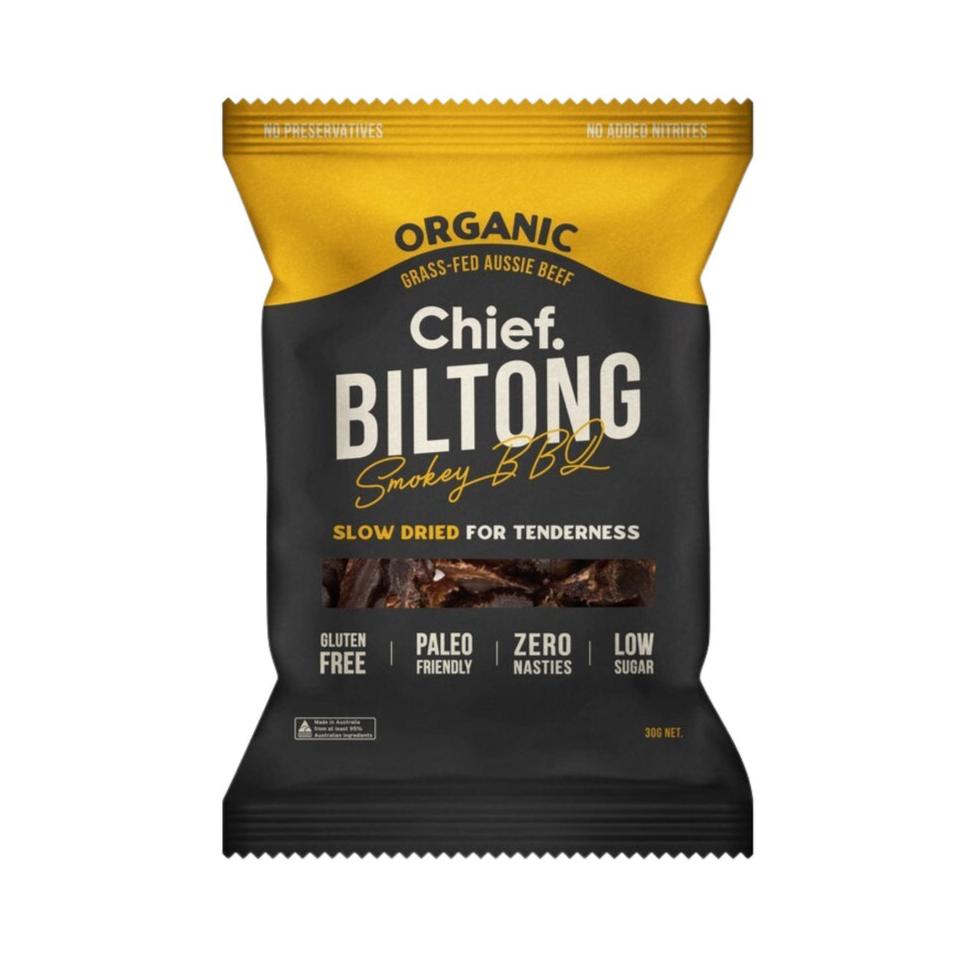 Chief Grass Fed Biltong Smokey Bbq 30g