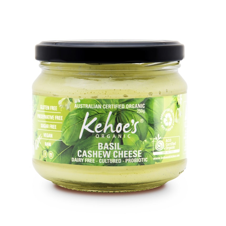 Kehoes Kitchen Organic Cashew Cheese Basil 250g