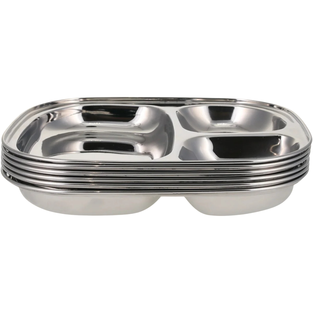Ever Eco Stainless Steel Divided Kids Plate 1 Piece