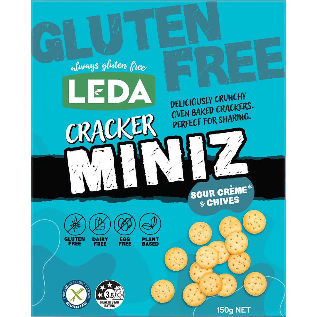 Leda Cracker Miniz Sour Creme & Chives 150g