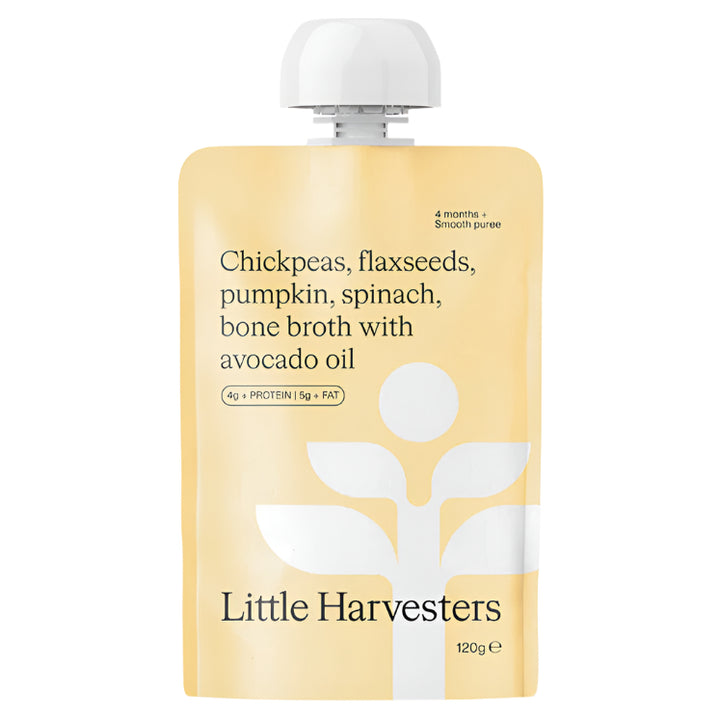 Little Harvesters Puree Pouch Chickpeas Flax & Pumpkin 120g