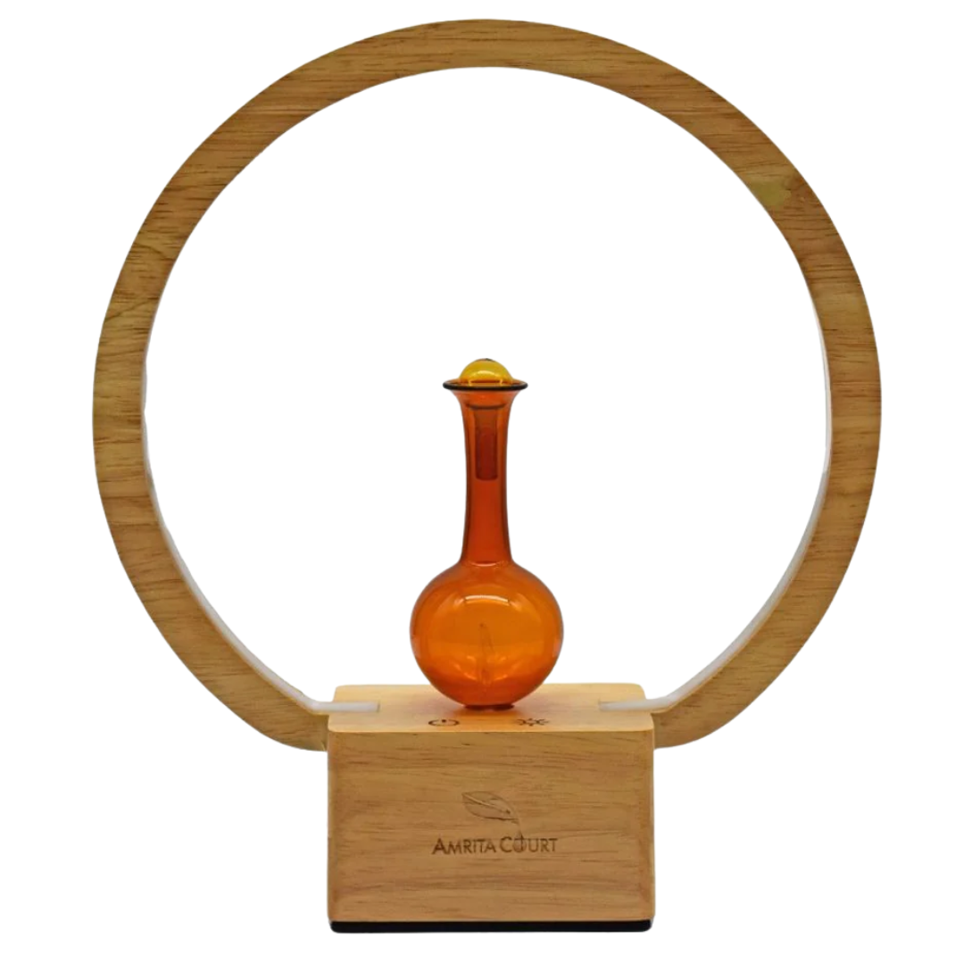 Amrita Court Nebuliser Wooden Base With Ring Light Luna