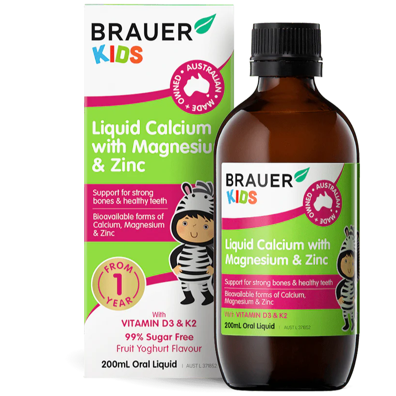 Brauer Baby & Kids Liquid Calcium With Magnesium & Zinc Oral Liquid 200ml
