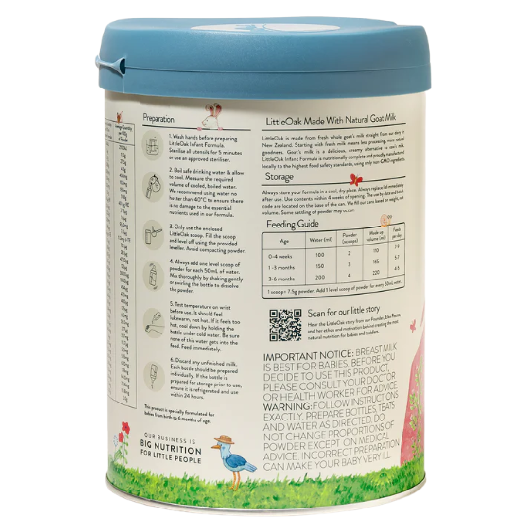 Littleoak Natural Goat Milk Infant Formula Stage 1 800g