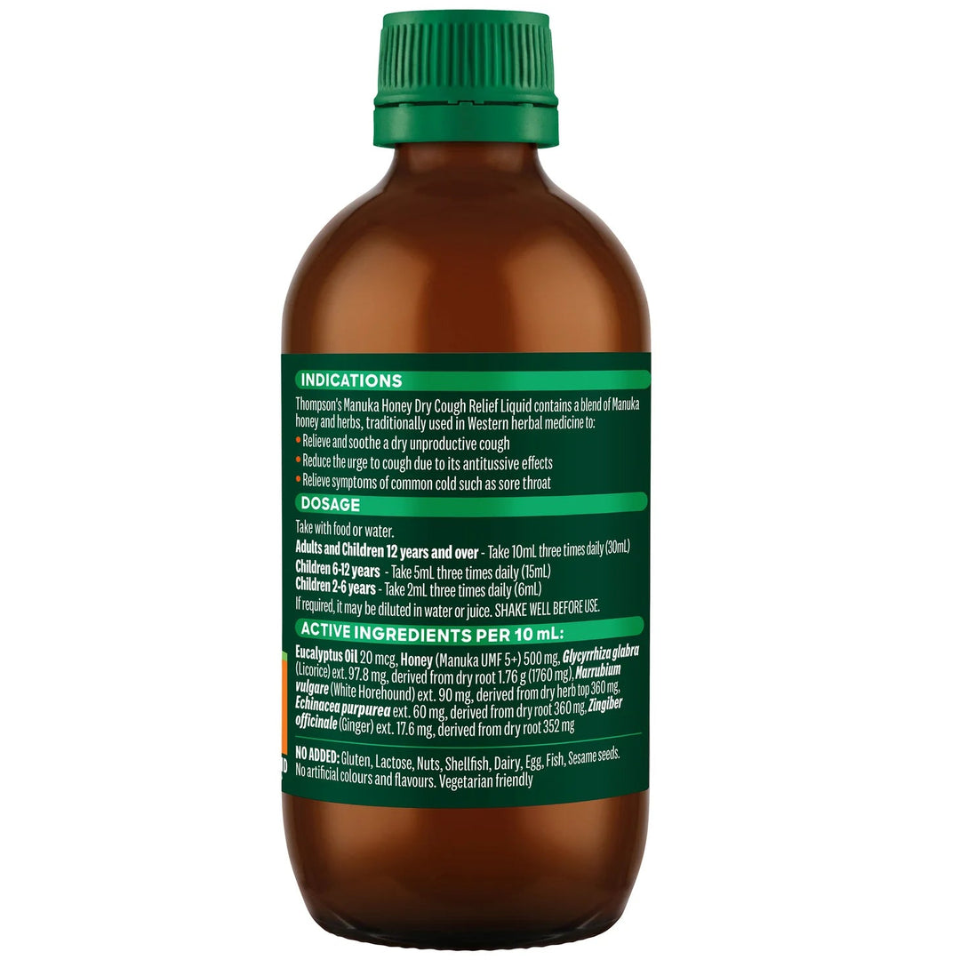 Thompsons Manuka Honey Dry Cough Relief 200ml