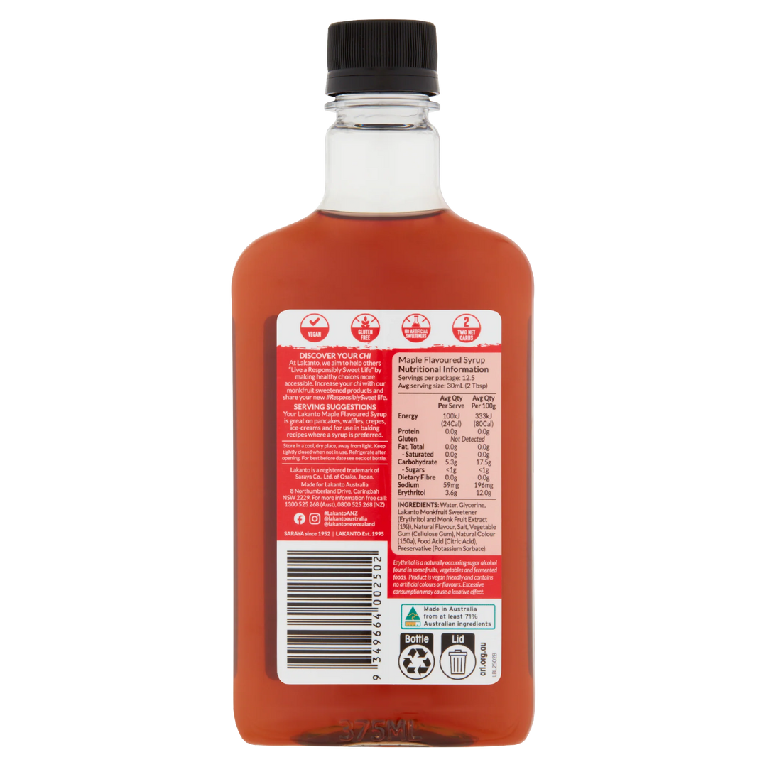 Lakanto Maple Syrup Sweetener 375ml