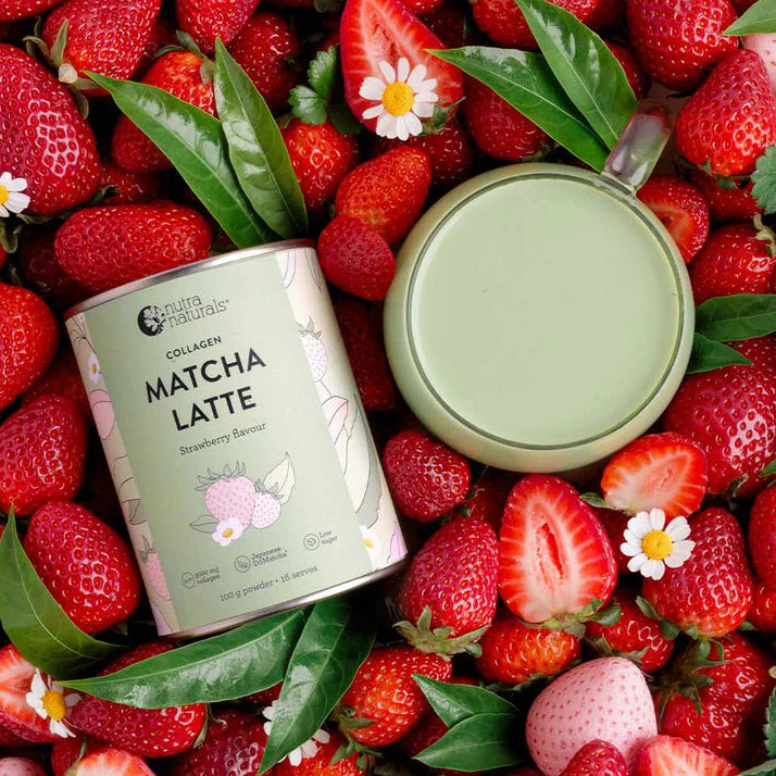 Nutra Naturals Collagen Strawberry Matcha Latte 100g