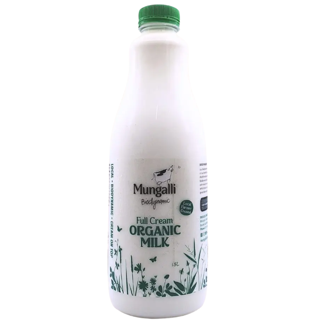 Mungalli Full Cream Biodynamic Organic Milk 1.5l