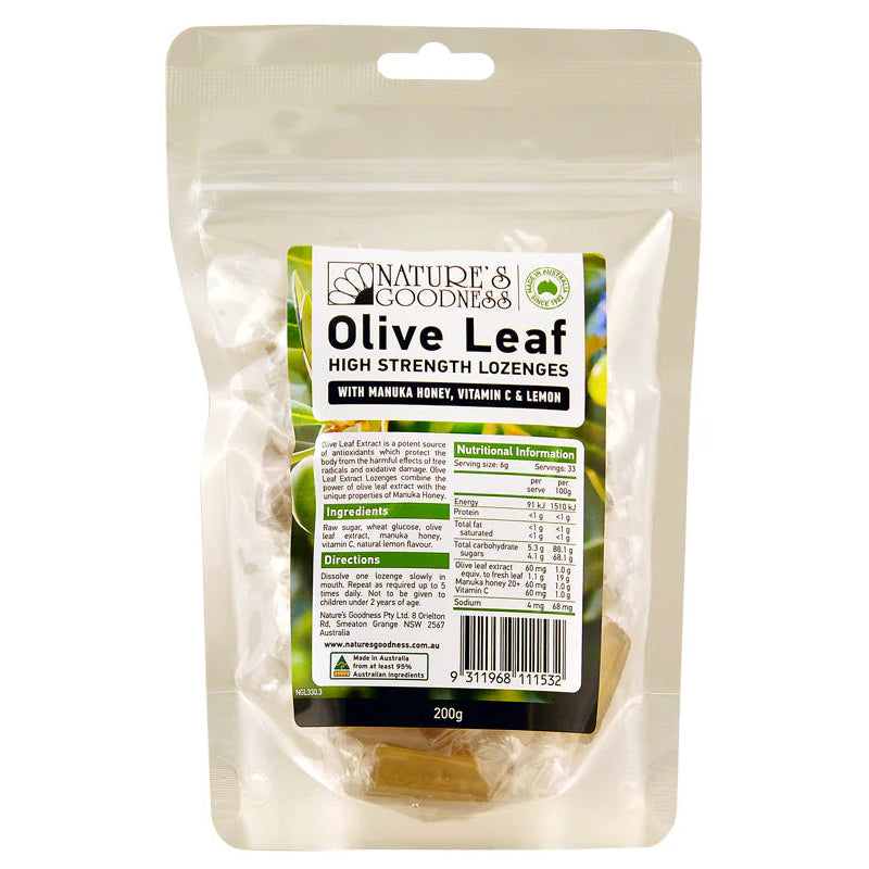 Nature's Goodness Olive Leaf High Strength Lozenges 200g