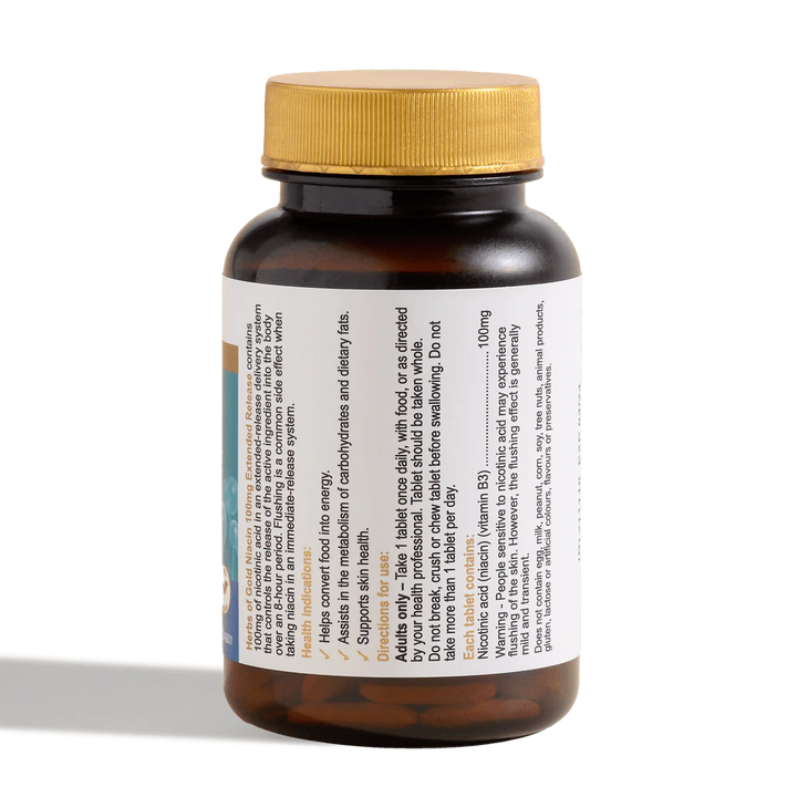 Herbs Of Gold Niacin 100mg Extended Release 60t