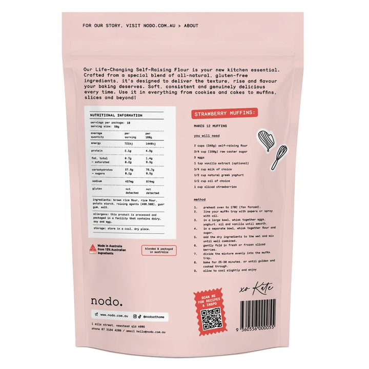 Nodo Gluten Free Self Raising Flour 500g
