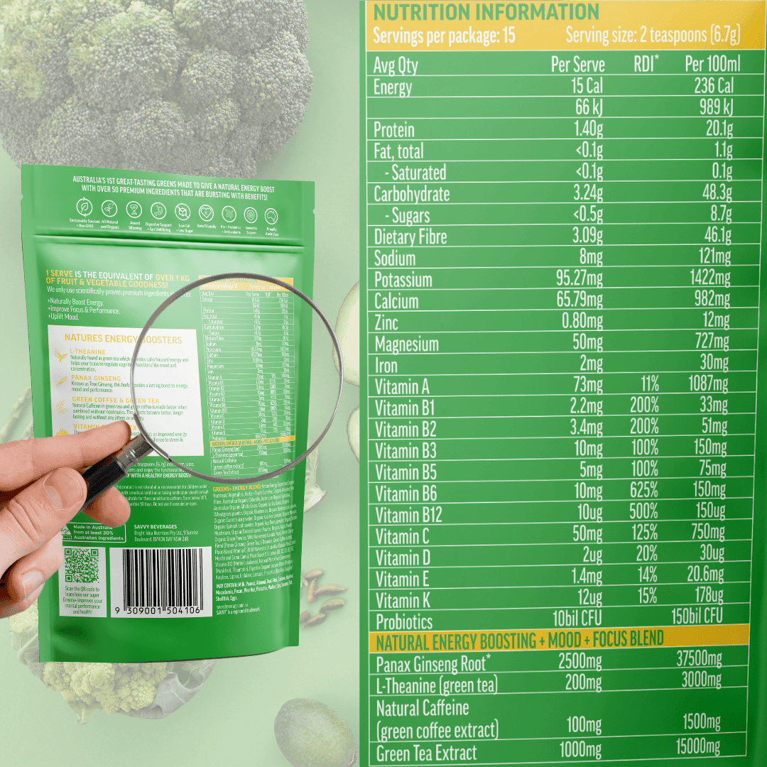 Savvy Energy Functional Greens Tropical Fruits 100g