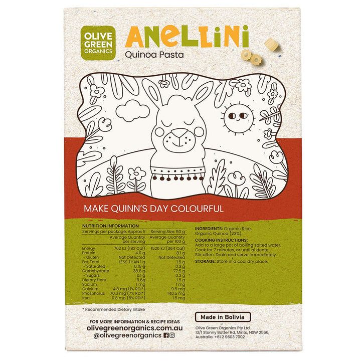 Olive Green Organics Baby Anellini Plain 250g