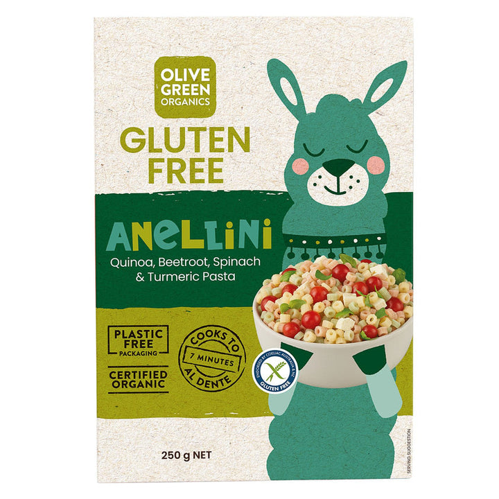 Olive Green Organics Baby Anellini Spinach & Beetroot 250g