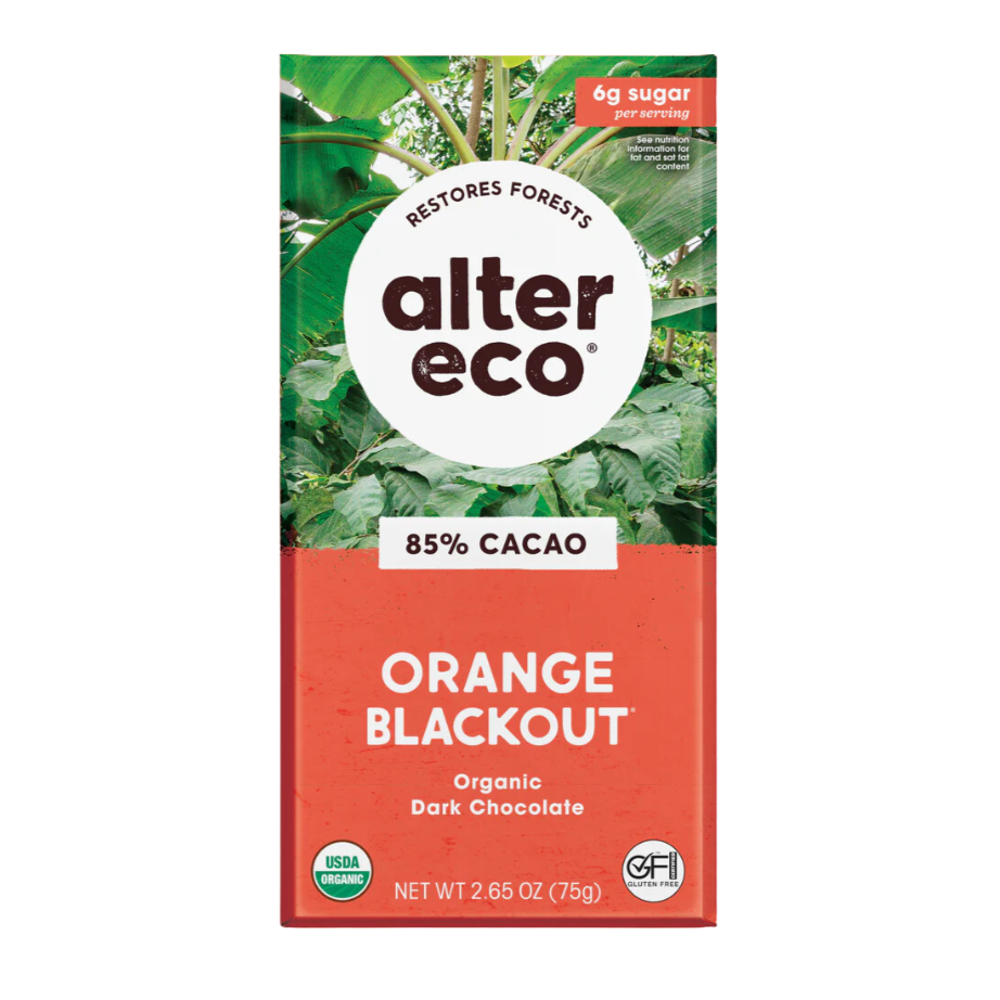 Alter Eco Organic Dark Chocolate Orange Blackout 75g