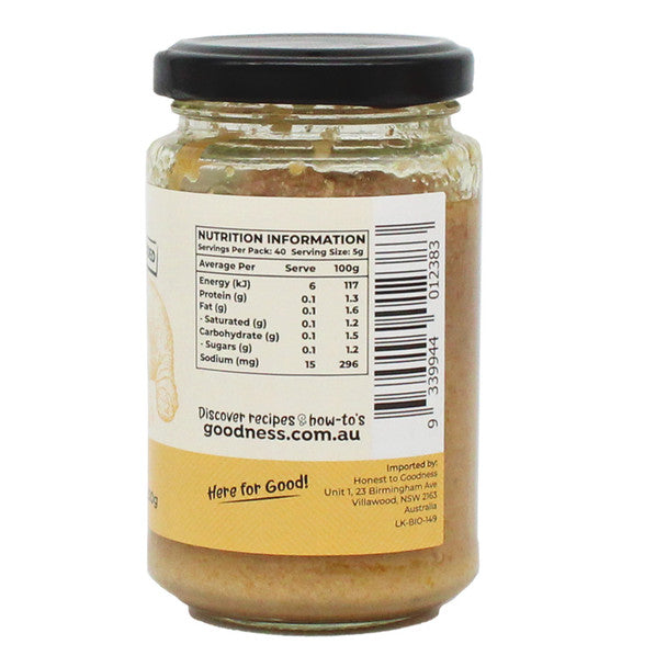 Honest To Goodness Organic Ginger Paste 200g