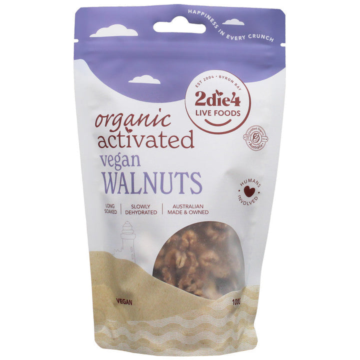 2die4 Organic Activated Vegan Walnuts 100g