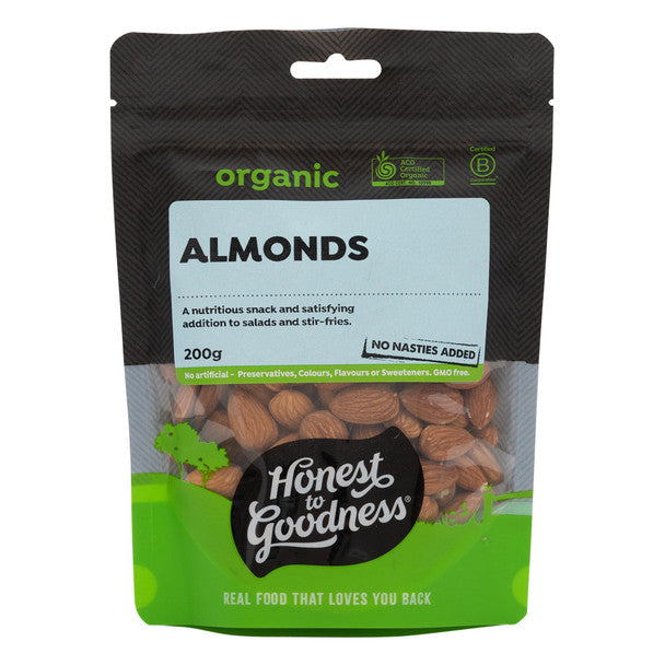 Honest To Goodness Organic Almonds 200g