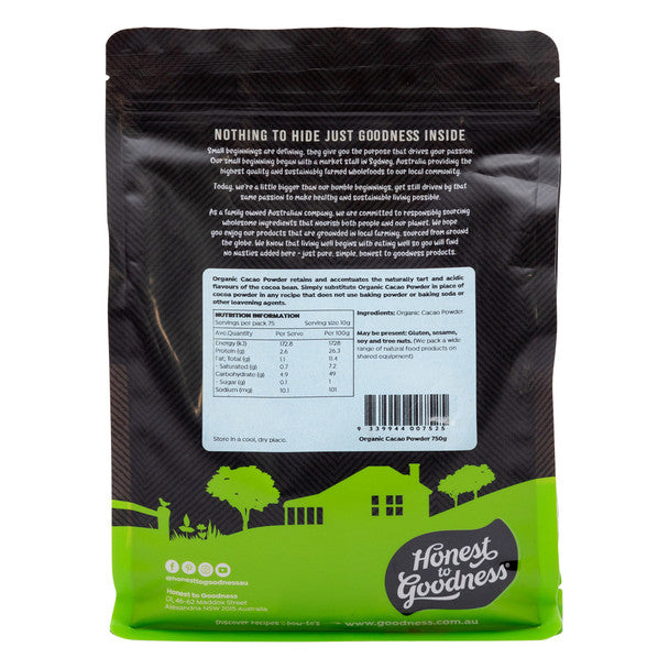 Honest To Goodness Organic Cacao Powder