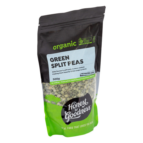 Honest To Goodness Organic Green Split Peas 500g