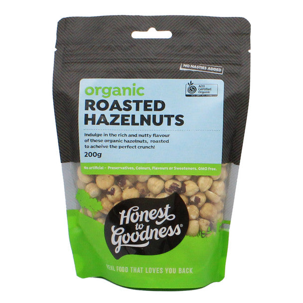 Honest To Goodness Organic Roasted Hazelnuts 200g