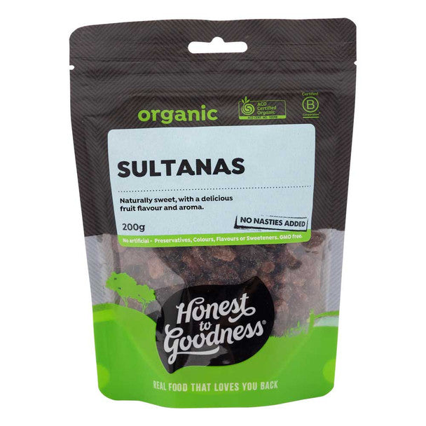 Honest To Goodness Organic Dried Sultanas 200g