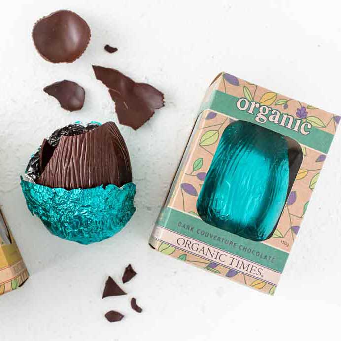 Organic Times Dark Chocolate Vegan Easter Egg 130g