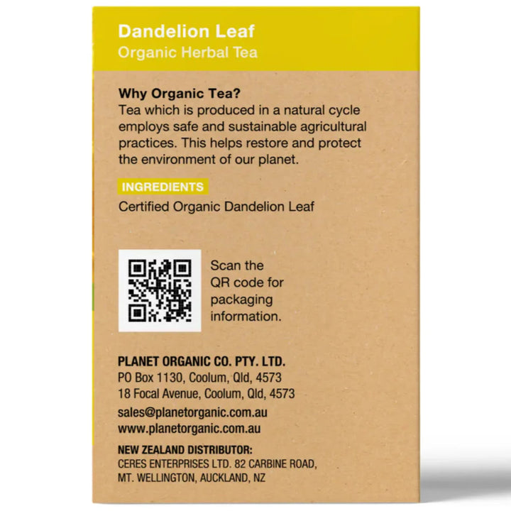 Planet Organic Dandelion Tea 25tb