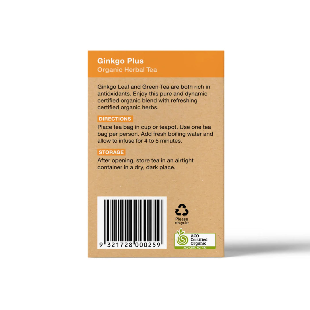 Planet Organic Ginkgo Plus Tea 25tb