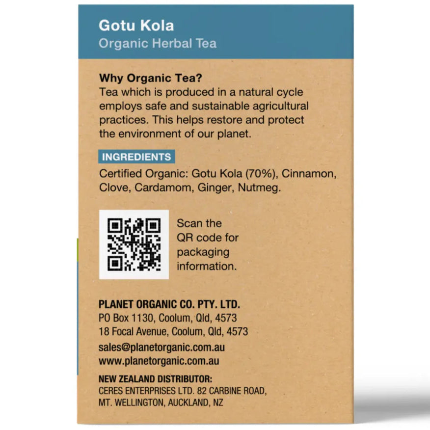 Planet Organic Organic Gotu Kola 25tb