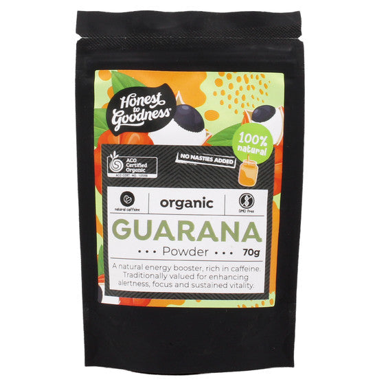Honest To Goodness Organic Guarana Powder 70g