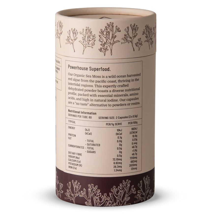 Evolution Botanicals Organic Sea Moss Tube 120c