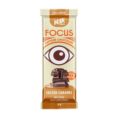 Peak Chocolate Caffeine Choc Focus Salted Caramel 25g