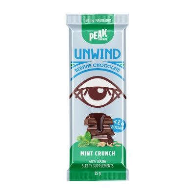 Peak Chocolate Caffeine Choc Bedtime Mint Crunch 25g